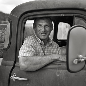 Local Jim behind the wheel of a vintage Bedford farm truck. One of the revealing images of country life by photographer Kristian Laemmle-Ruff.